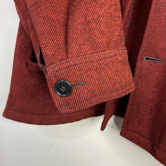 Vintage Bemidji Woolen Mills Wool Hunting Field Jac Shacket Shirt Jacket Men Red - Picture 8 of 13